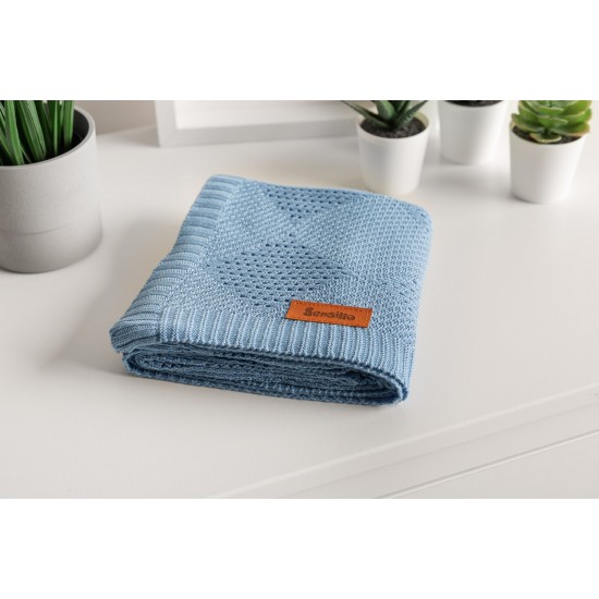 Paturica bambus 100% 100x80 cm Albastru