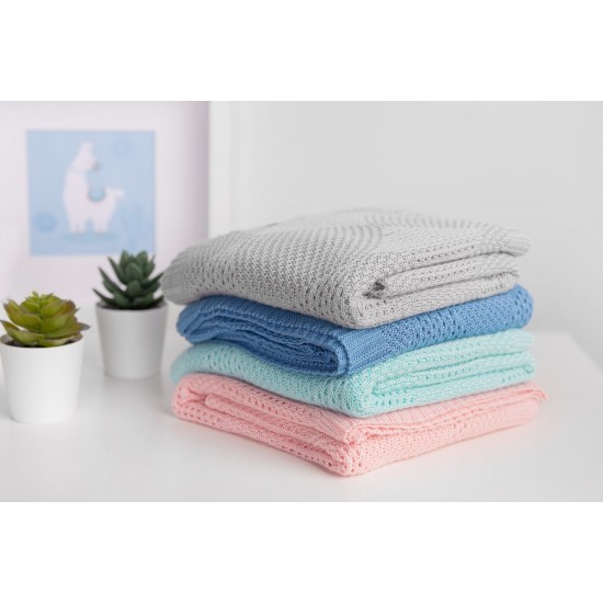 Paturica bambus 100% 100x80 cm Albastru