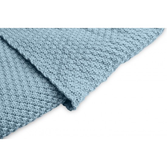 Paturica cu gluga bambus 100% cutie cadou Albastra