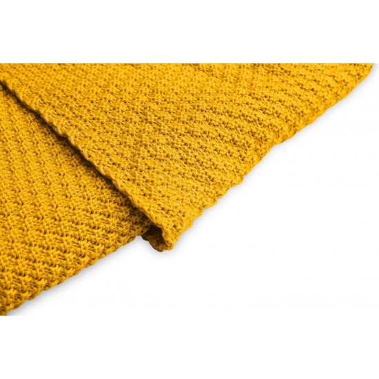 Paturica cu gluga bambus 100% cutie cadou Mustar