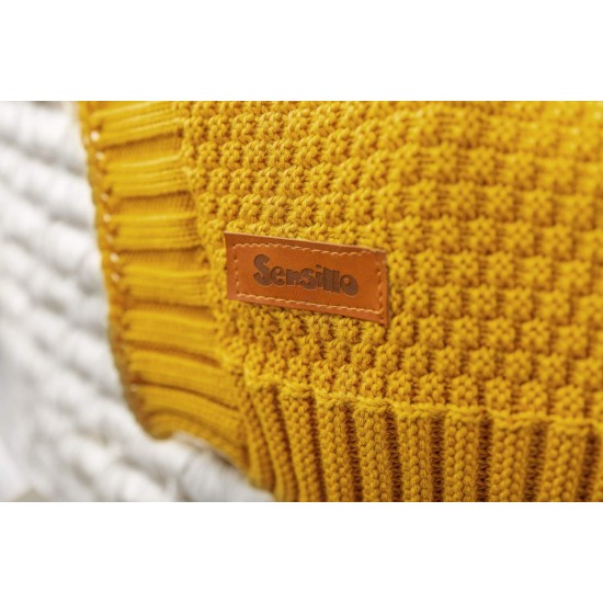 Paturica cu gluga bambus 100% cutie cadou Mustar