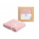 Paturica cu gluga bambus 100% cutie cadou Roz
