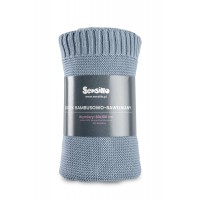 Paturica de bumbac si bambus Sensillo 100x80 cm Jeans