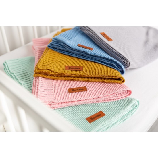 Paturica de bumbac si bambus Sensillo 100x80 cm Menta