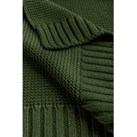 Paturica de bumbac si bambus Sensillo 100x80 cm Verde Inchis