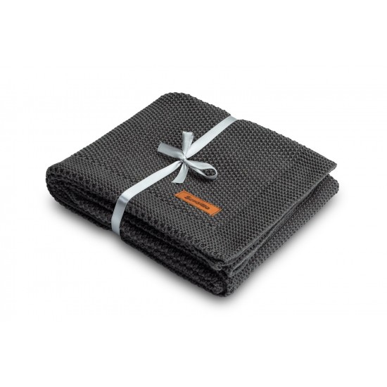 Paturica de bumbac tricotata Sensillo 100x80 cm Grafit