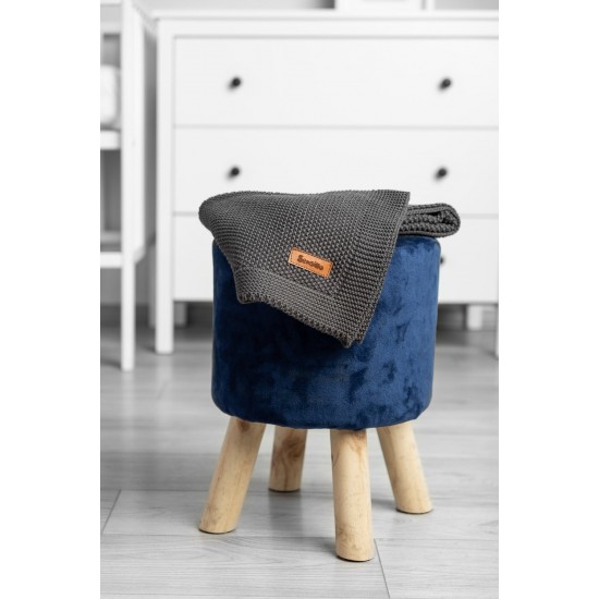 Paturica de bumbac tricotata Sensillo 100x80 cm Grafit