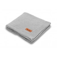 Paturica de bumbac tricotata Sensillo 100x80 cm Gri