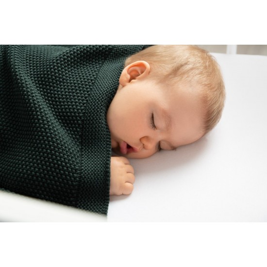 Paturica de bumbac tricotata Sensillo 100x80 cm Roz