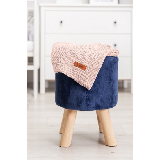 Paturica de bumbac tricotata Sensillo 100x80 cm Roz