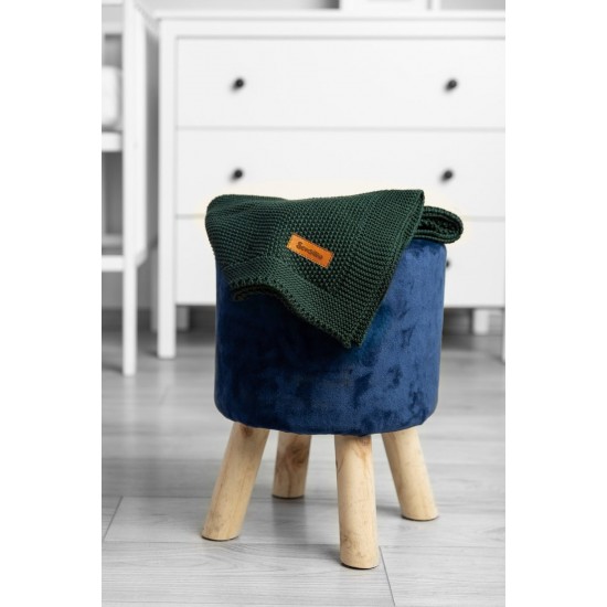 Paturica de bumbac tricotata Sensillo 100x80 cm Verde Inchis