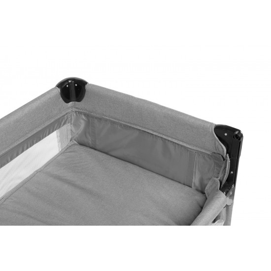 Patut pliabil cu etaj suplimentar si laterala reglabila Caretero Esti Gri