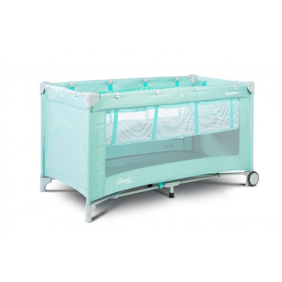 Patut pliant cu etaj intermediar Caretero Basic Plus Mint