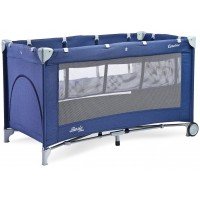 Patut pliant cu etaj intermediar Caretero Basic Plus Navy