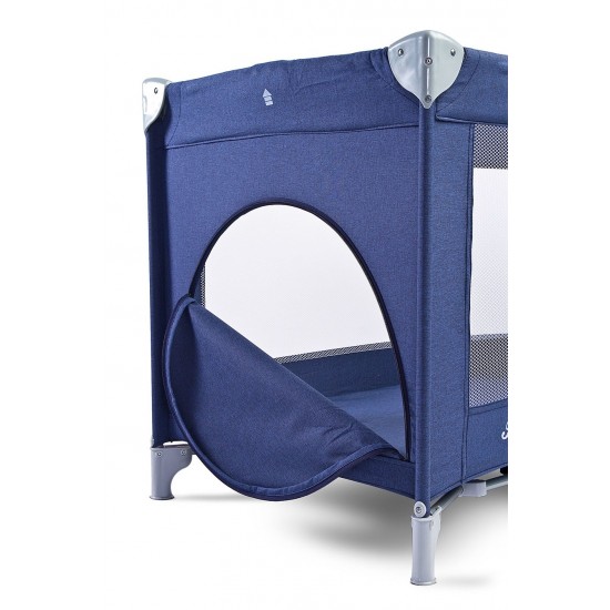 Patut pliant cu etaj intermediar Caretero Basic Plus Navy