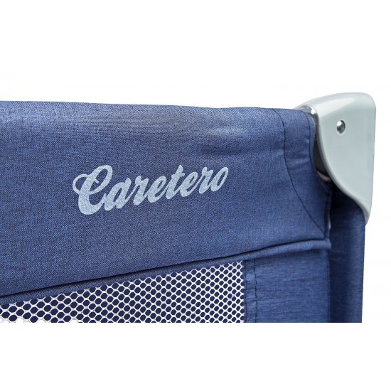 Patut pliant cu etaj intermediar Caretero Basic Plus Navy