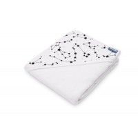 Prosop de bumbac cu gluga Sensillo Krepa 100x100 cm Alb