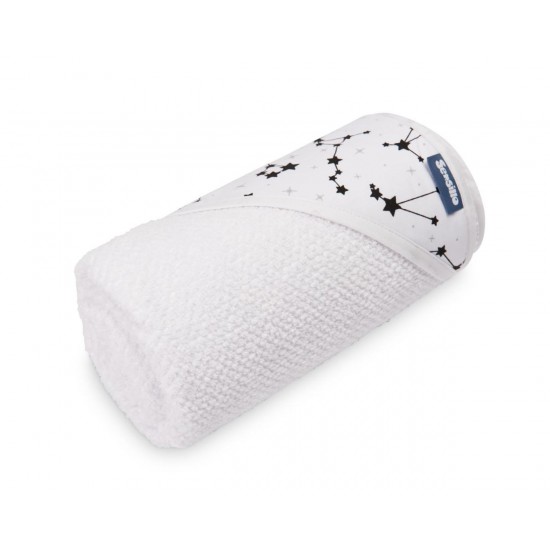 Prosop de bumbac cu gluga Sensillo Krepa 100x100 cm Alb