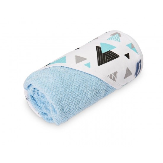 Prosop de bumbac cu gluga Sensillo Krepa 100x100 cm Albastru