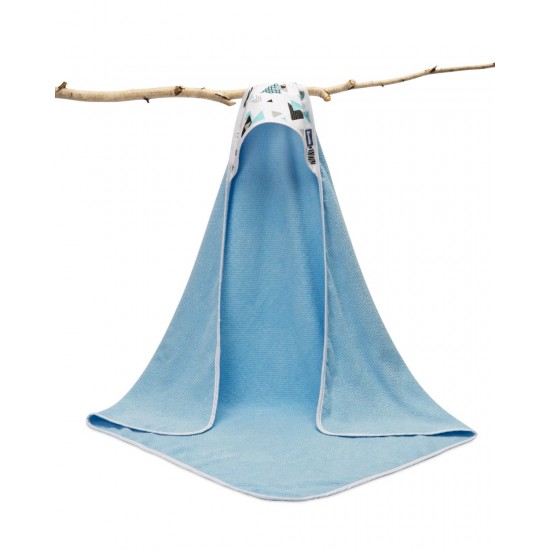 Prosop de bumbac cu gluga Sensillo Krepa 100x100 cm Albastru