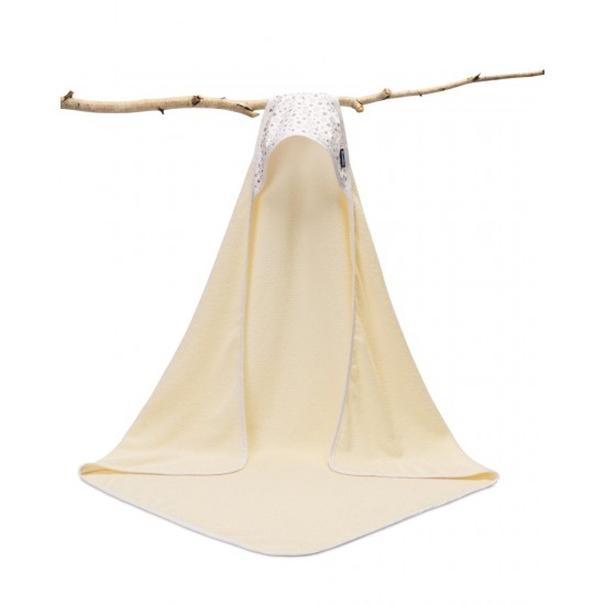 Prosop de bumbac cu gluga Sensillo Krepa 100x100 cm Natur