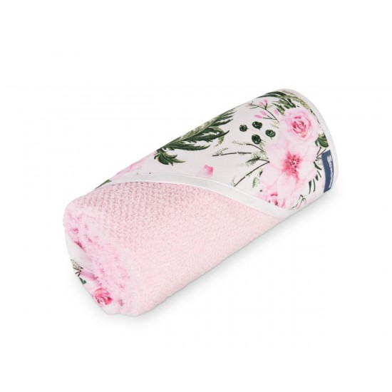 Prosop de bumbac cu gluga Sensillo Krepa 100x100 cm Roz