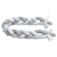 Protectie interioara pentru patut Sensillo 210 cm Albastru/Gri Stelute