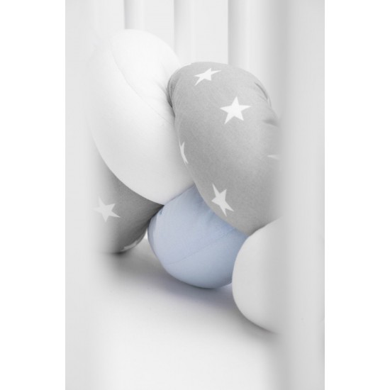 Protectie interioara pentru patut Sensillo 210 cm Albastru/Gri Stelute