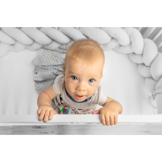 Protectie interioara pentru patut Sensillo 210 cm Albastru/Gri Stelute