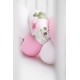 Protectie interioara pentru patut Sensillo 210 cm Floricele Roz