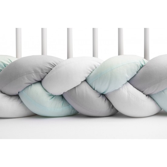 Protectie interioara pentru patut Sensillo 210 cm Menta/Gri