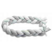 Protectie interioara pentru patut Sensillo 210 cm Menta/Gri