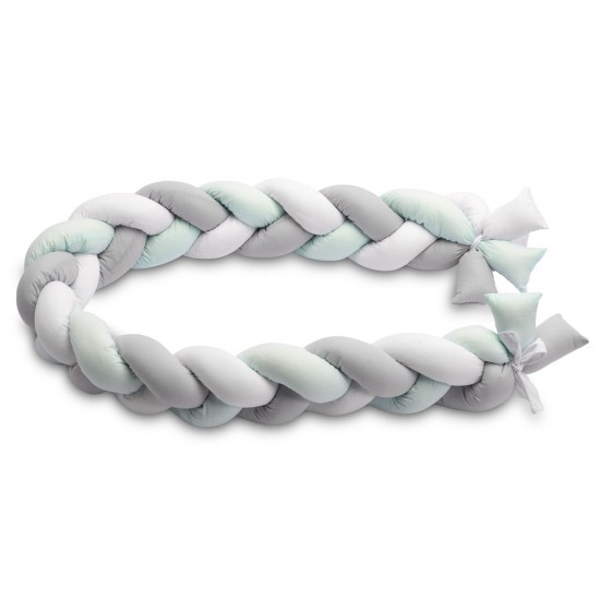 Protectie interioara pentru patut Sensillo 210 cm Menta/Gri