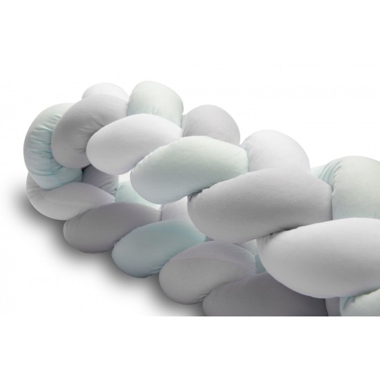 Protectie interioara pentru patut Sensillo 210 cm Menta/Gri