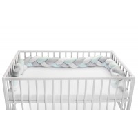 Protectie interioara pentru patut Sensillo 210 cm Menta/Gri