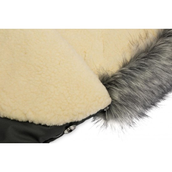 Sac de iarna carucior Sensillo Eskimo Lana 100x46 cm Grafit