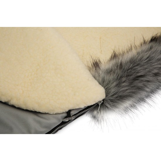 Sac de iarna carucior Sensillo Eskimo Lana 100x46 cm Gri