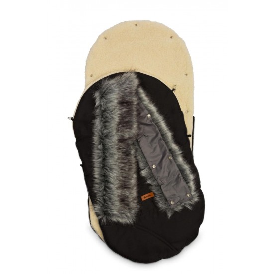 Sac de iarna carucior Sensillo Eskimo Lana 100x46 cm Negru