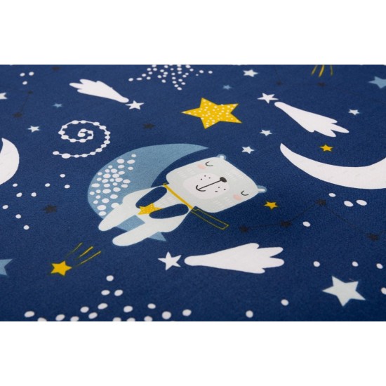 Saltea de spuma Sensillo 120x60 cm Albastra/Ursuleti