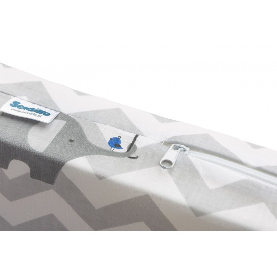 Saltea de spuma Sensillo 120x60 cm Gri/Elefanti