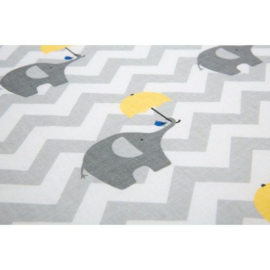 Saltea de spuma Sensillo 120x60 cm Gri/Elefanti