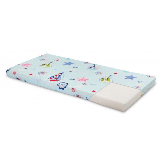 Saltea de spuma Sensillo albastra barcute 120x60 cm