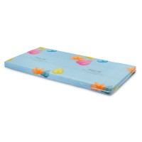 Saltea de spuma Sensillo albastra frunze 120x60 cm