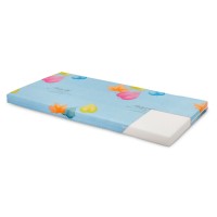 Saltea de spuma Sensillo albastra frunze 120x60 cm