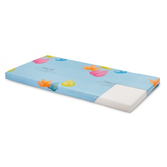 Saltea de spuma Sensillo albastra frunze 120x60 cm