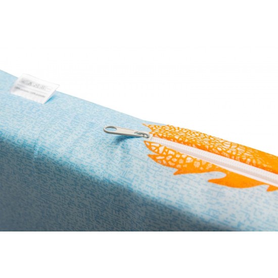 Saltea de spuma Sensillo albastra frunze 120x60 cm