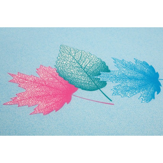 Saltea de spuma Sensillo albastra frunze 120x60 cm