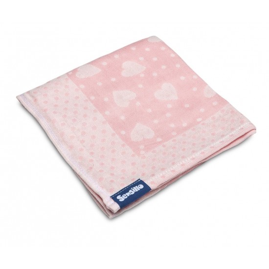 Scutec bumbac/bambus Sensillo 75x65 cm Pink Hearts