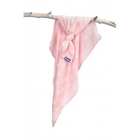 Scutec bumbac/bambus Sensillo 75x65 cm Pink Hearts