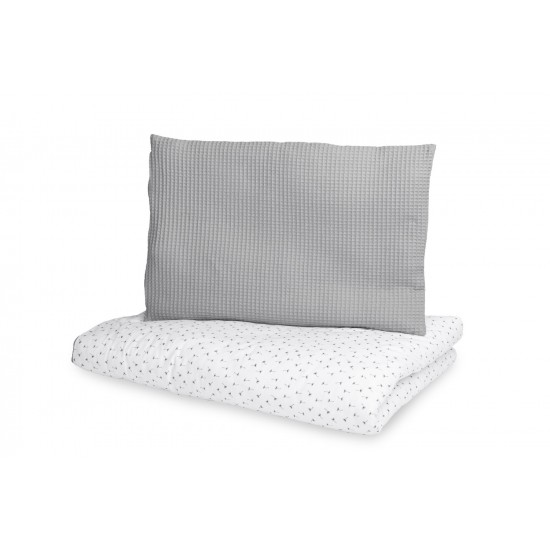 Set lenjerie de pat 100% bumbac cu 2 piese Sensillo Papadii Grafit